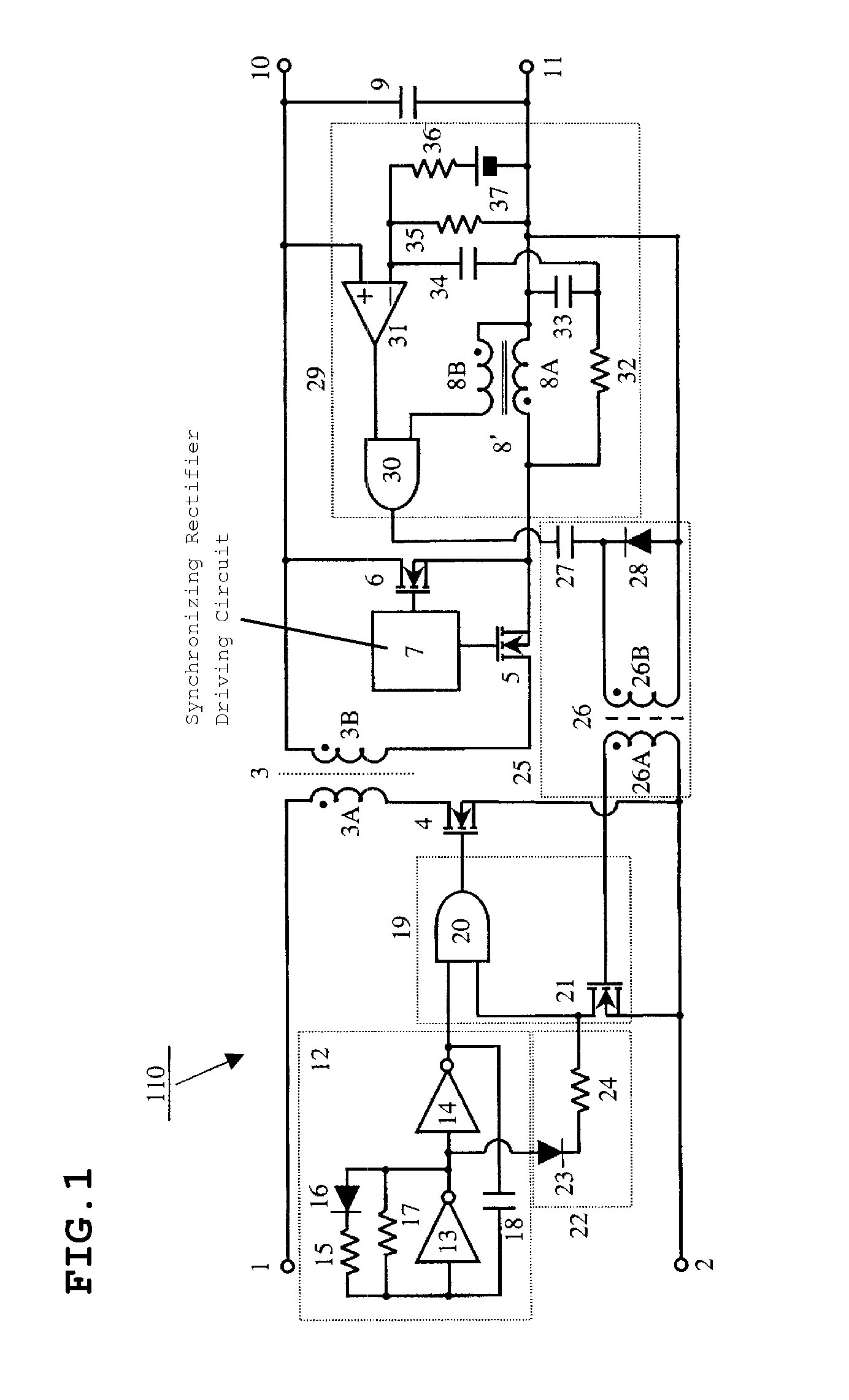 Isolated switching power supply apparatus