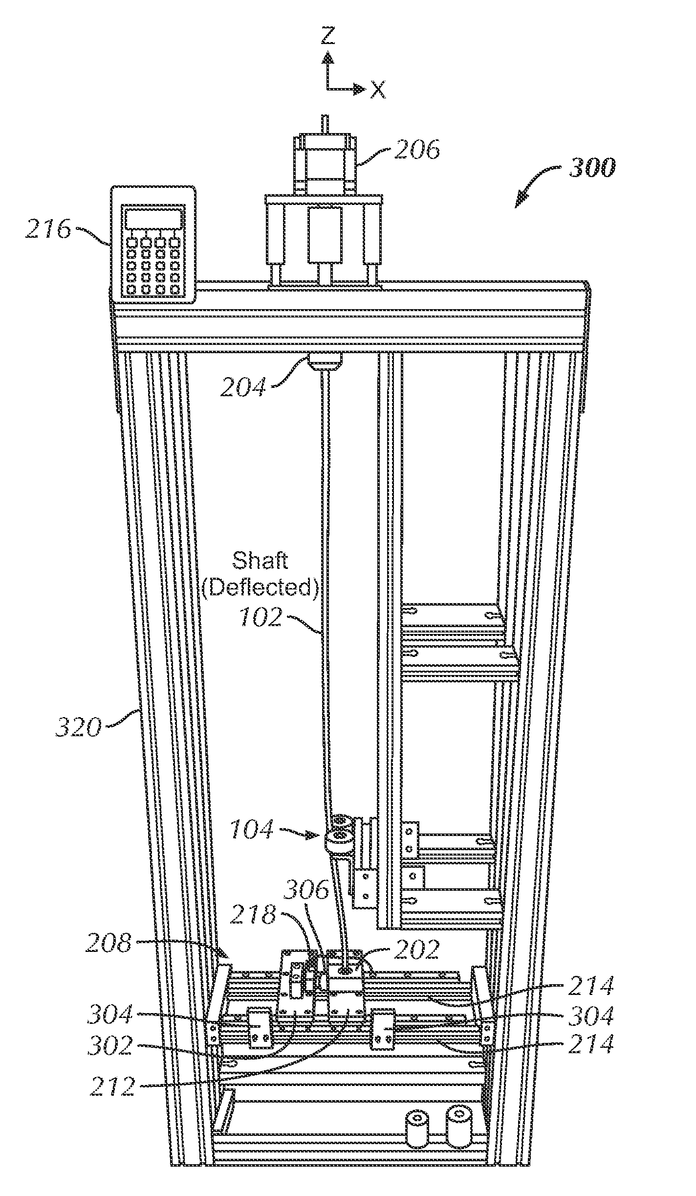 Method and apparatus for testing shafts