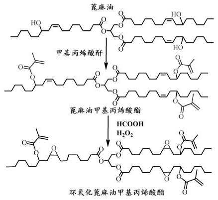 Recyclable castor oil-based unsaturated polyester Vitrimer material based on dynamic disulfide bond and preparation method of recyclable castor oil-based unsaturated polyester Vitrimer material