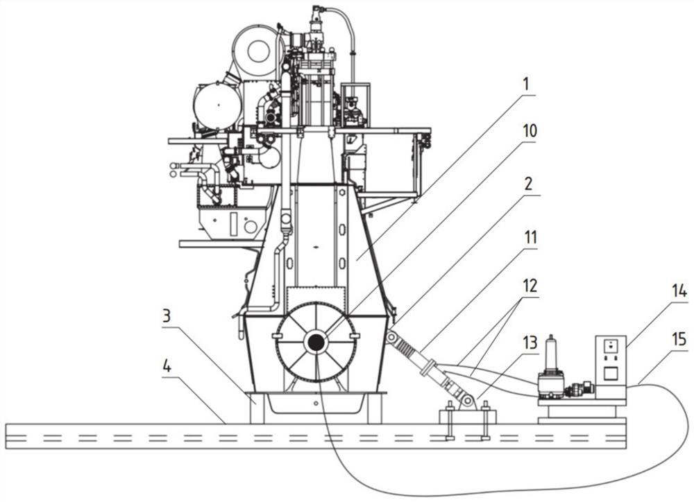 Following-type hydraulic damping device, system and method