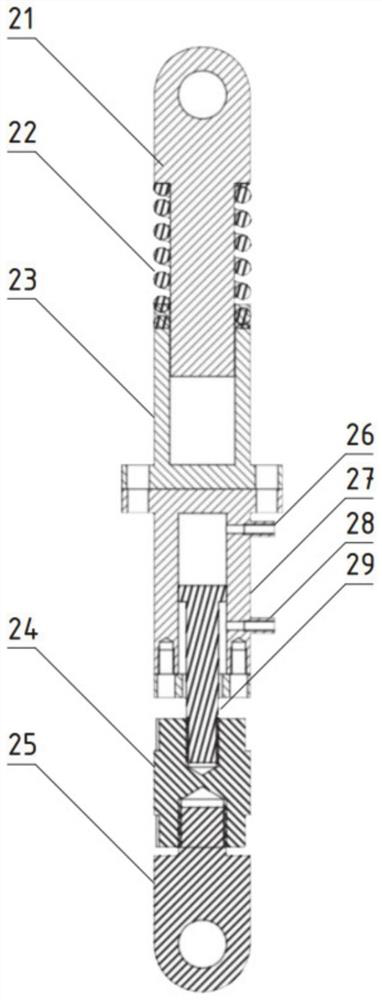 Following-type hydraulic damping device, system and method