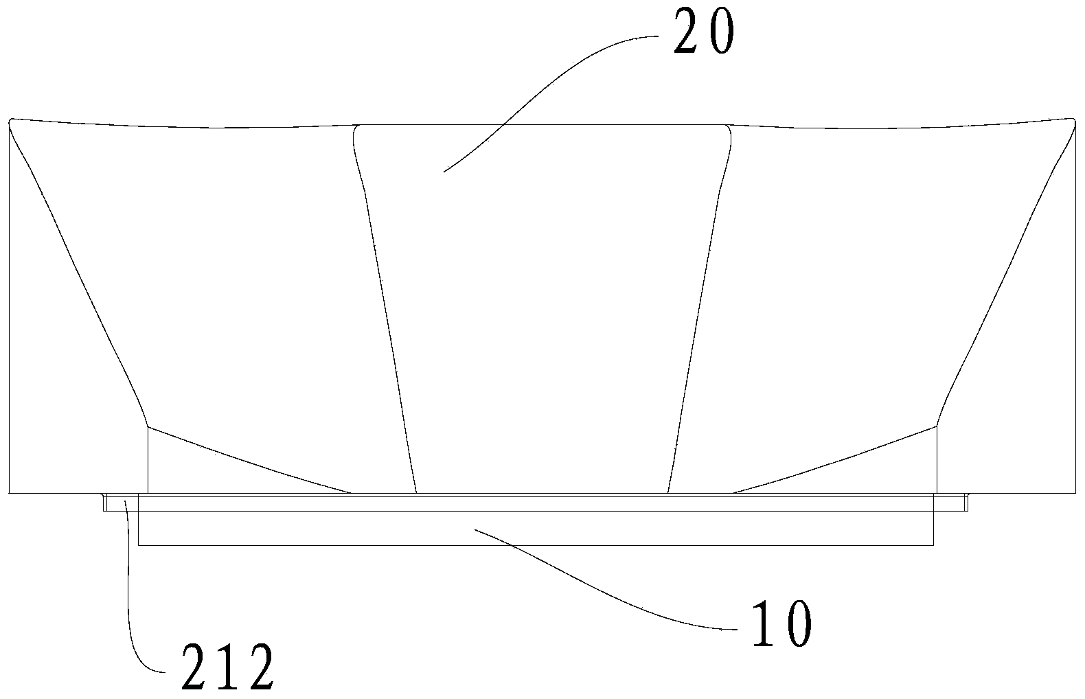 Car lamp lens component and car with same