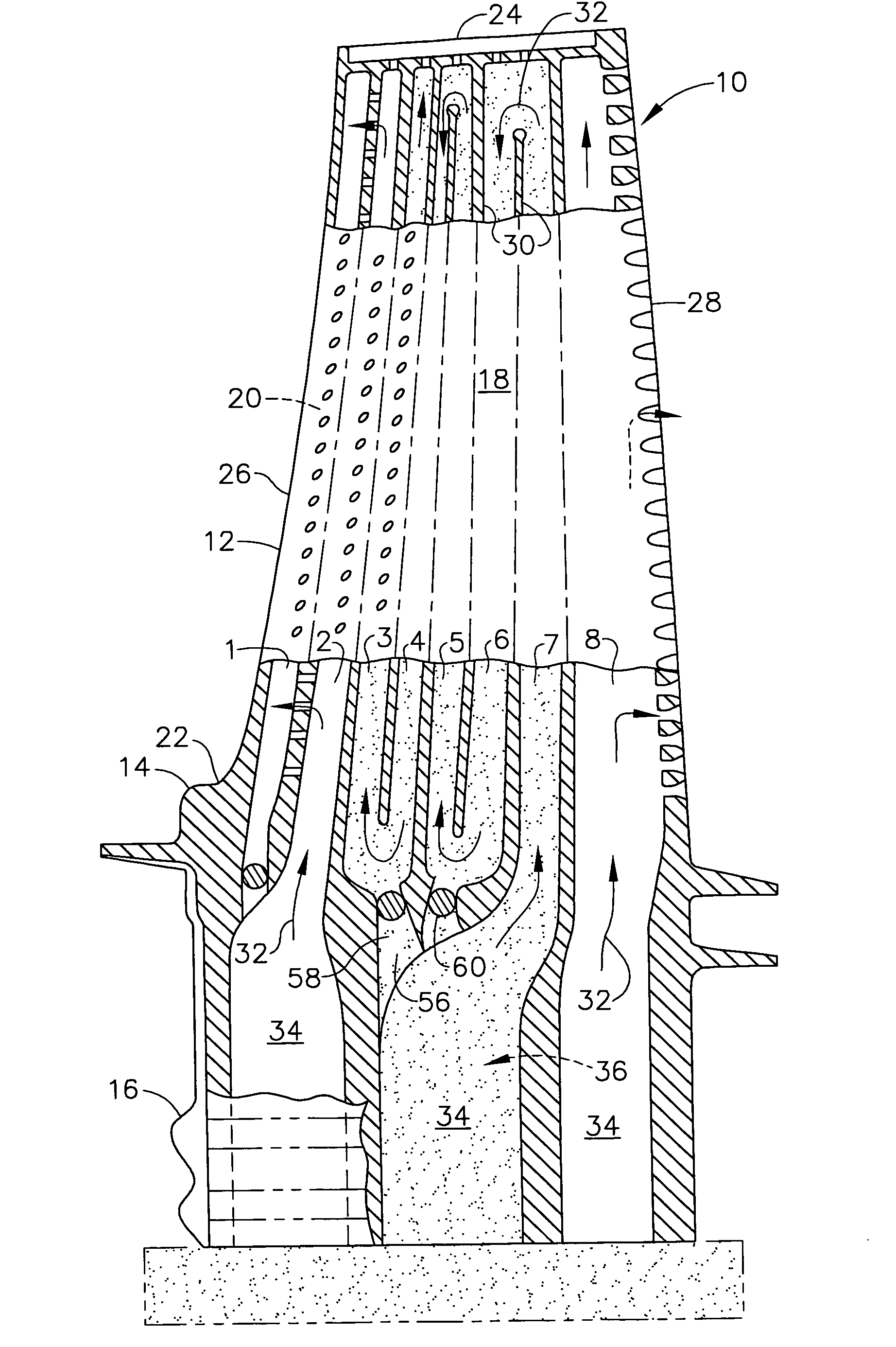 Cluster bridged casting core