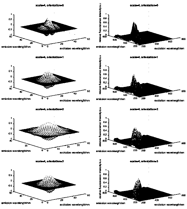 Three-dimensional fluorescence spectrum feature extraction method based on two-dimensional Gabor wavelet