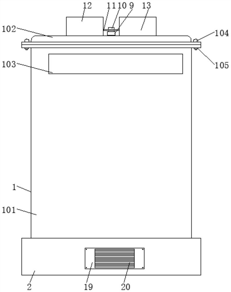 Efficient heating melting device for drain board processing