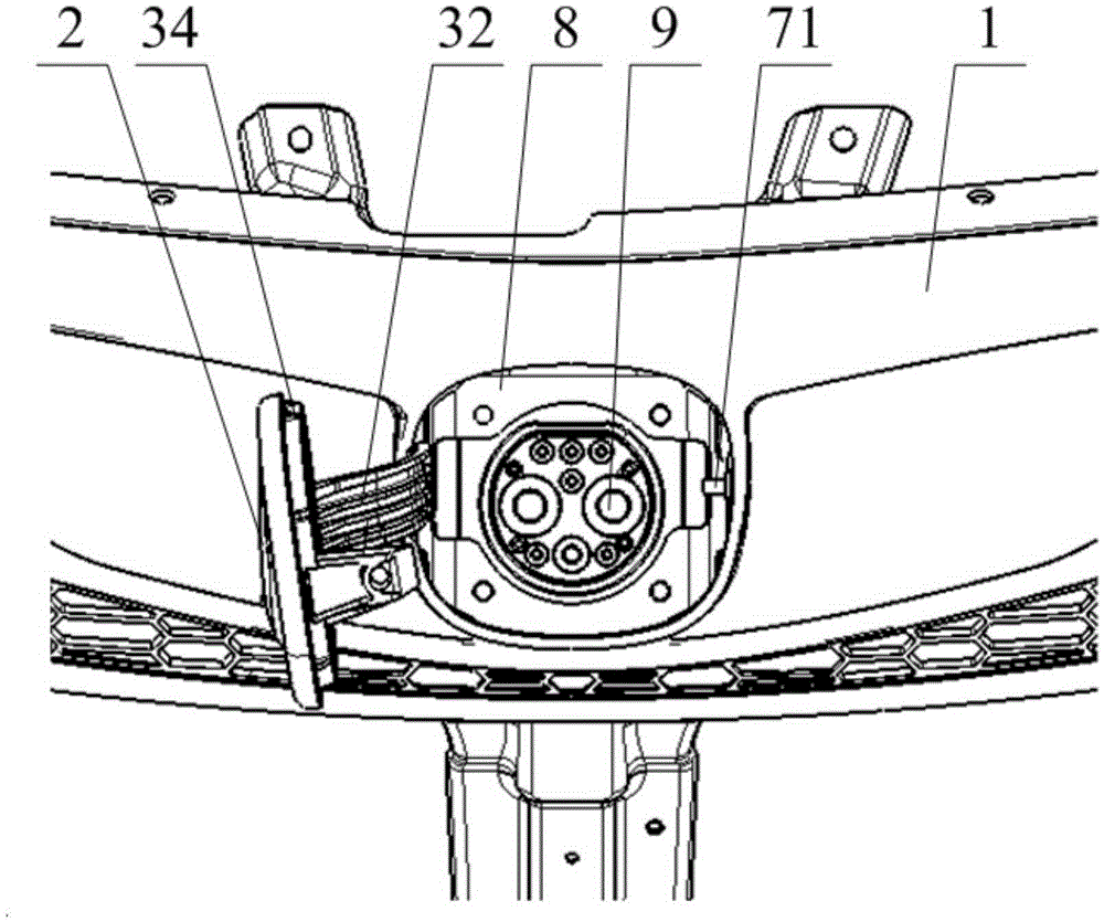 Electric car and charging opening cover structure thereof