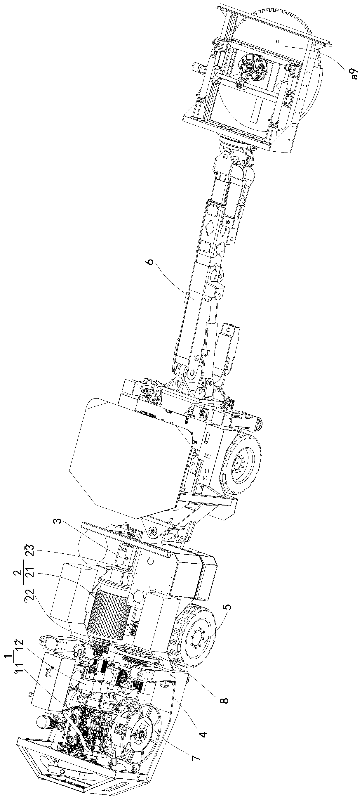 Diesel-electric dual-using mine cutting car