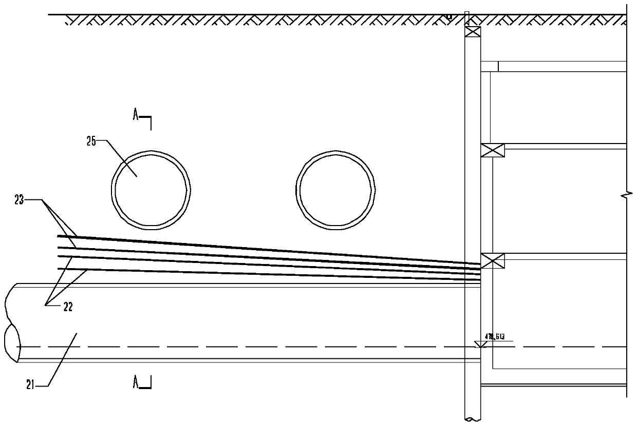 Method for preventing surface collapse when shield tunneling machine starts and immediately underneath passes existing shield tunnel