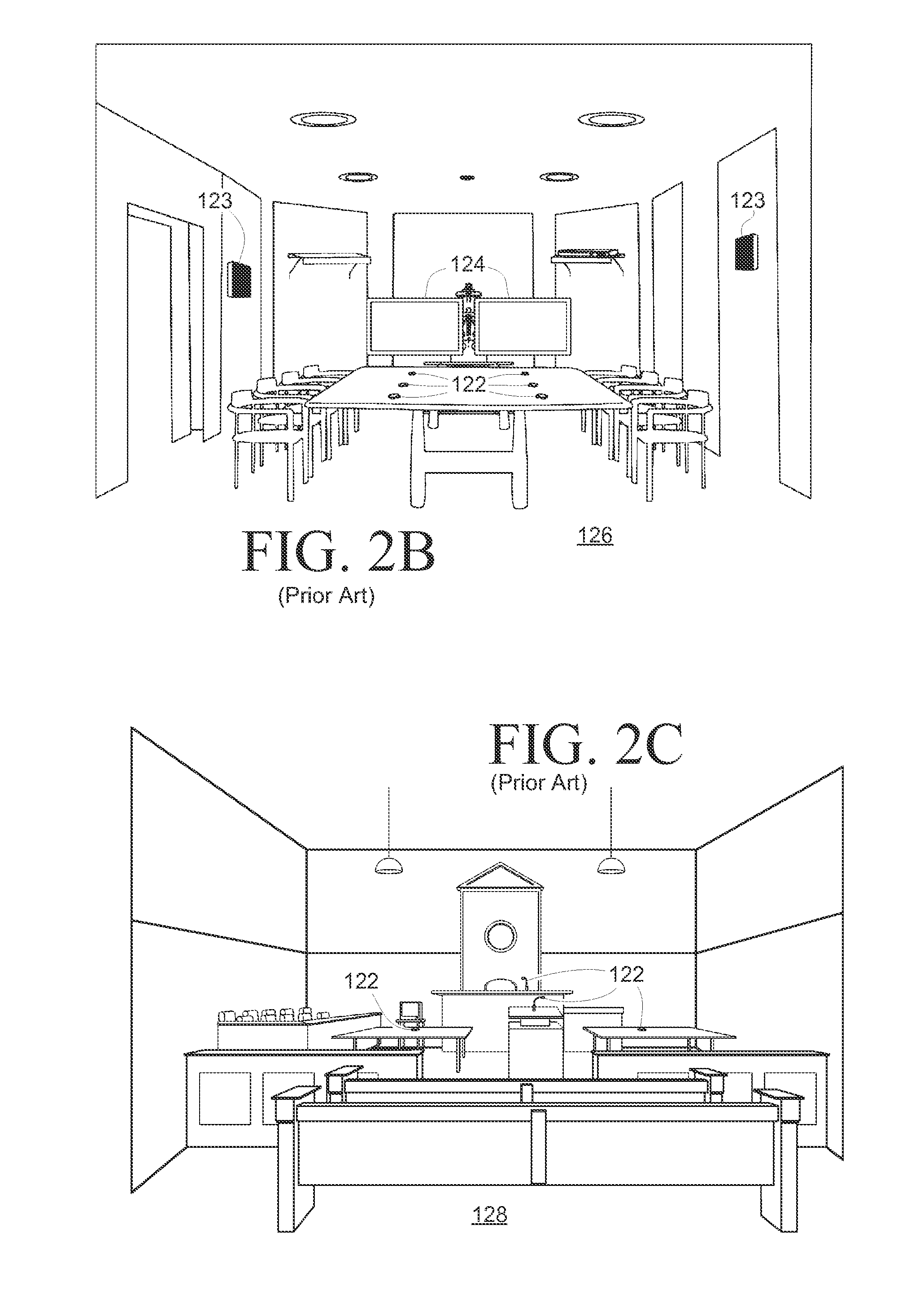 Conferencing system implementing echo cancellation and push-to-talk microphone detection using two-stage frequency filter