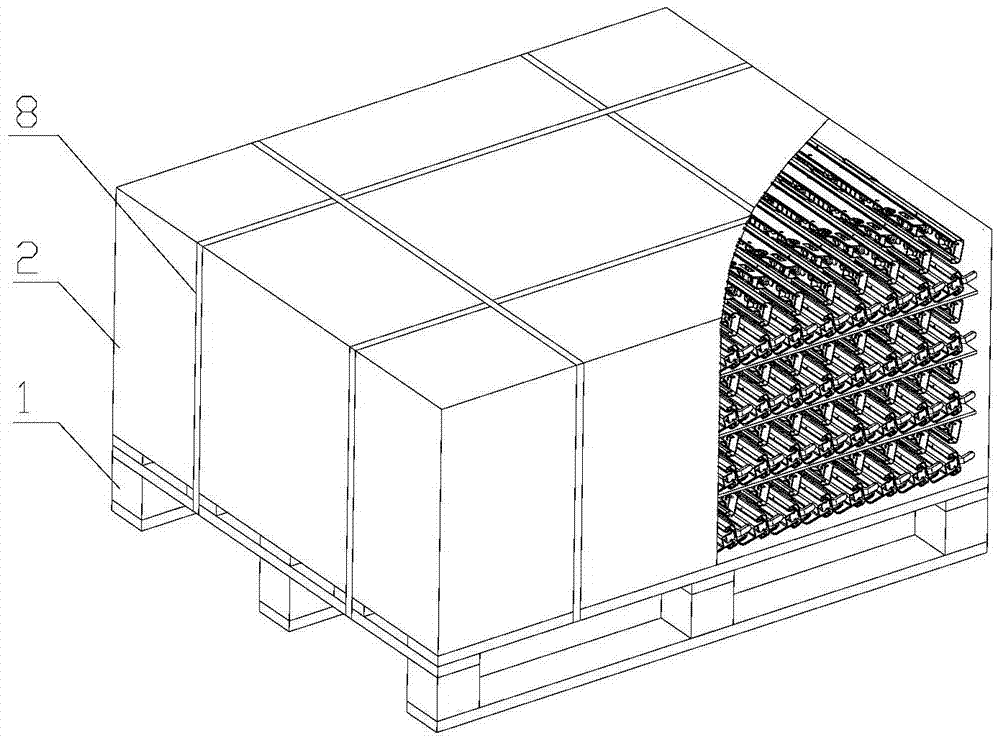 A car seat slide rail packaging box