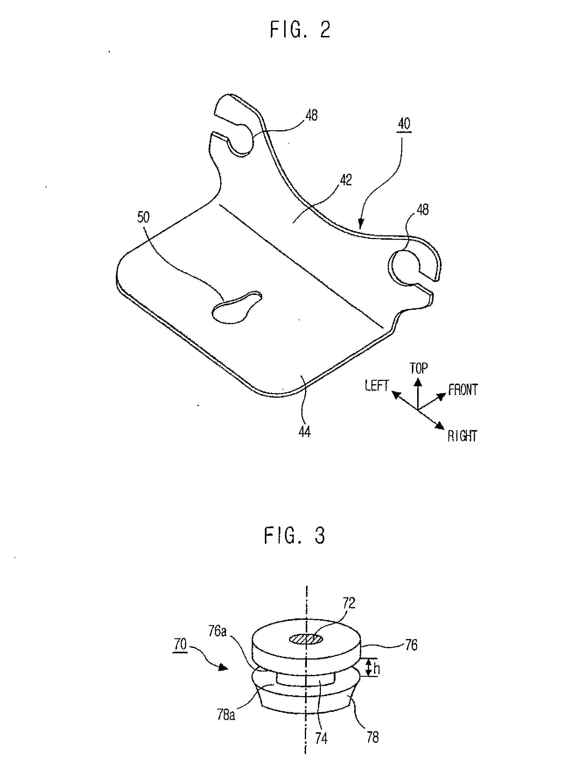 Hydraulic unit support structure