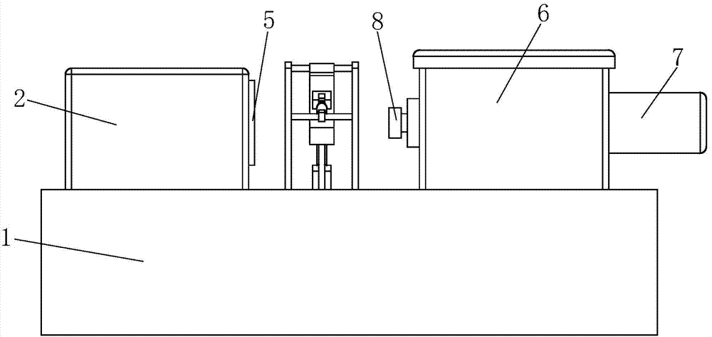 Material taking and stamping device for hot-forging processing