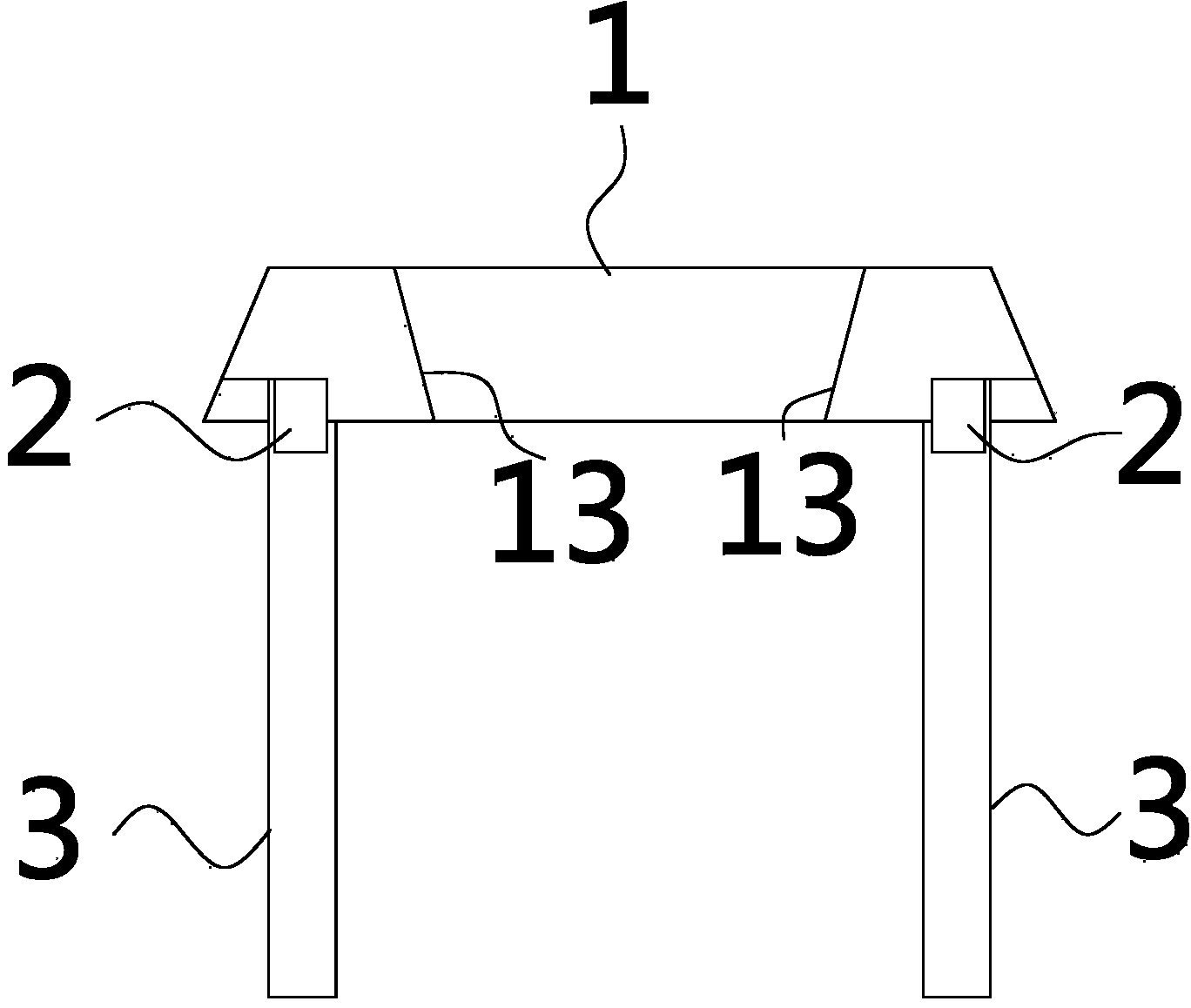 Large concrete structural body pre-supporting-free demolition method