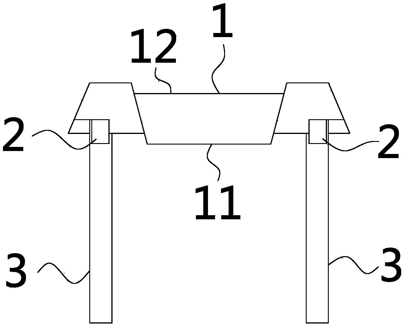 Large concrete structural body pre-supporting-free demolition method