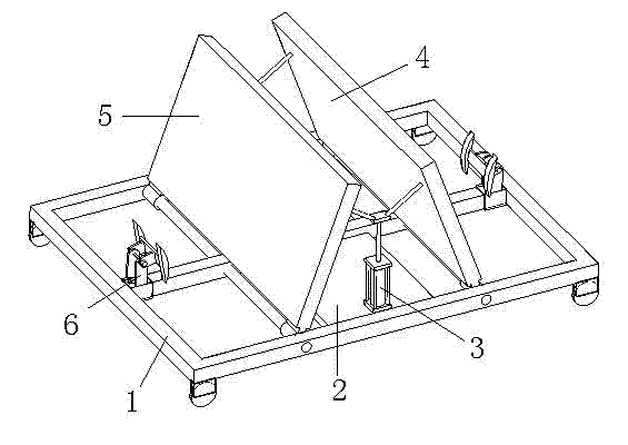 Self-clamping plate glass transport vehicle