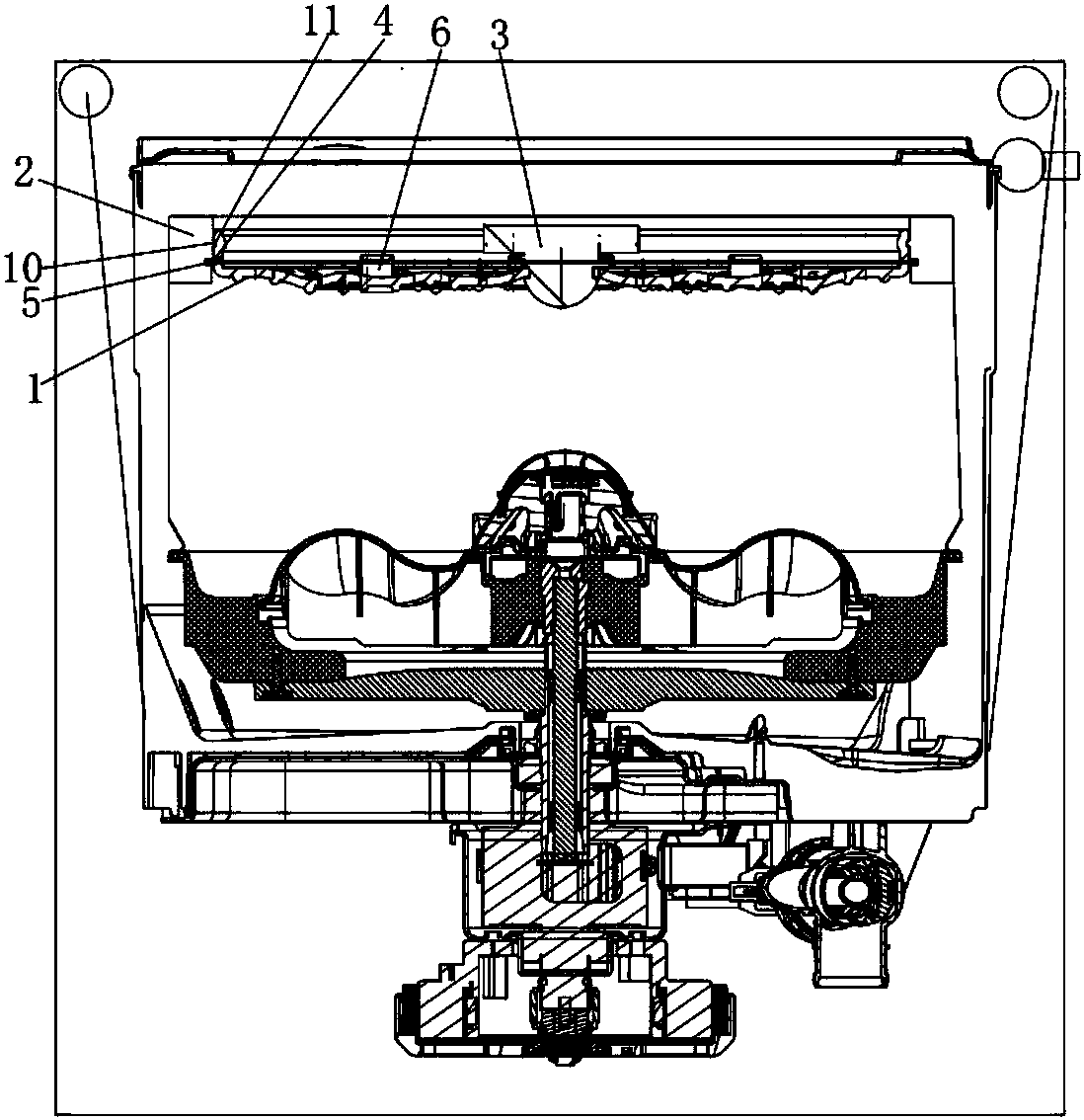 Washing machine gland structure