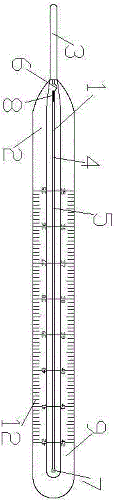 Thermometer allowing user to read scales conveniently