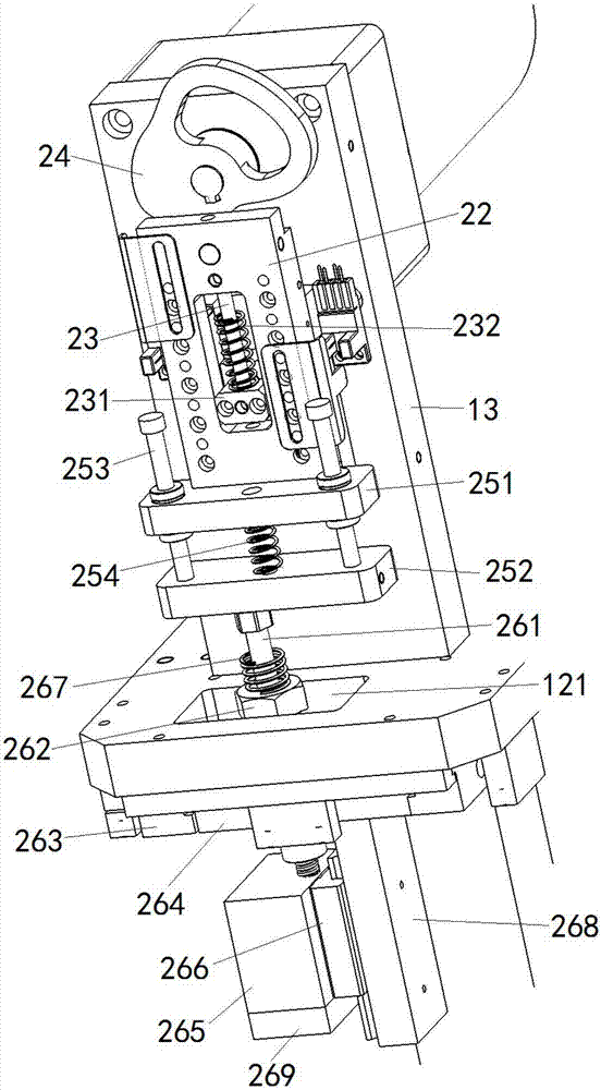 Embossing device adjustable in depth