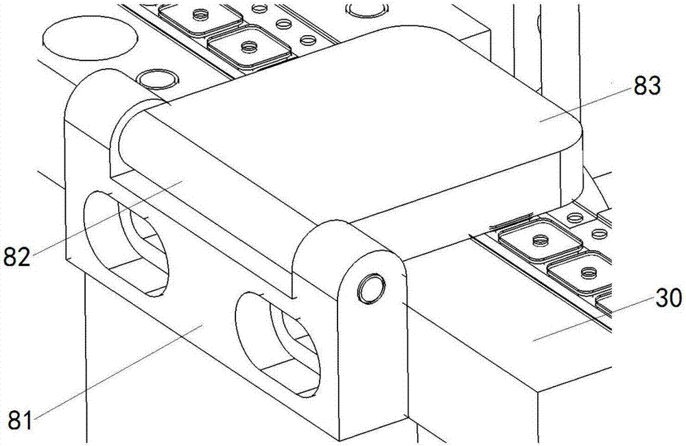 Embossing device adjustable in depth