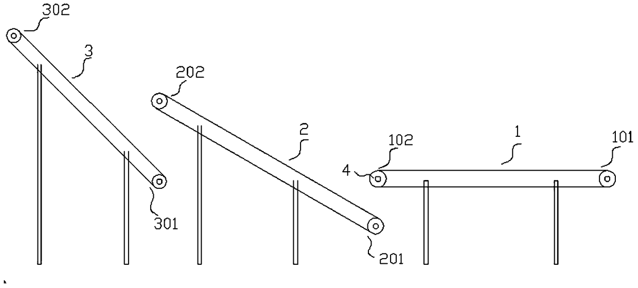 Papermaking raw material conveying device with screening function