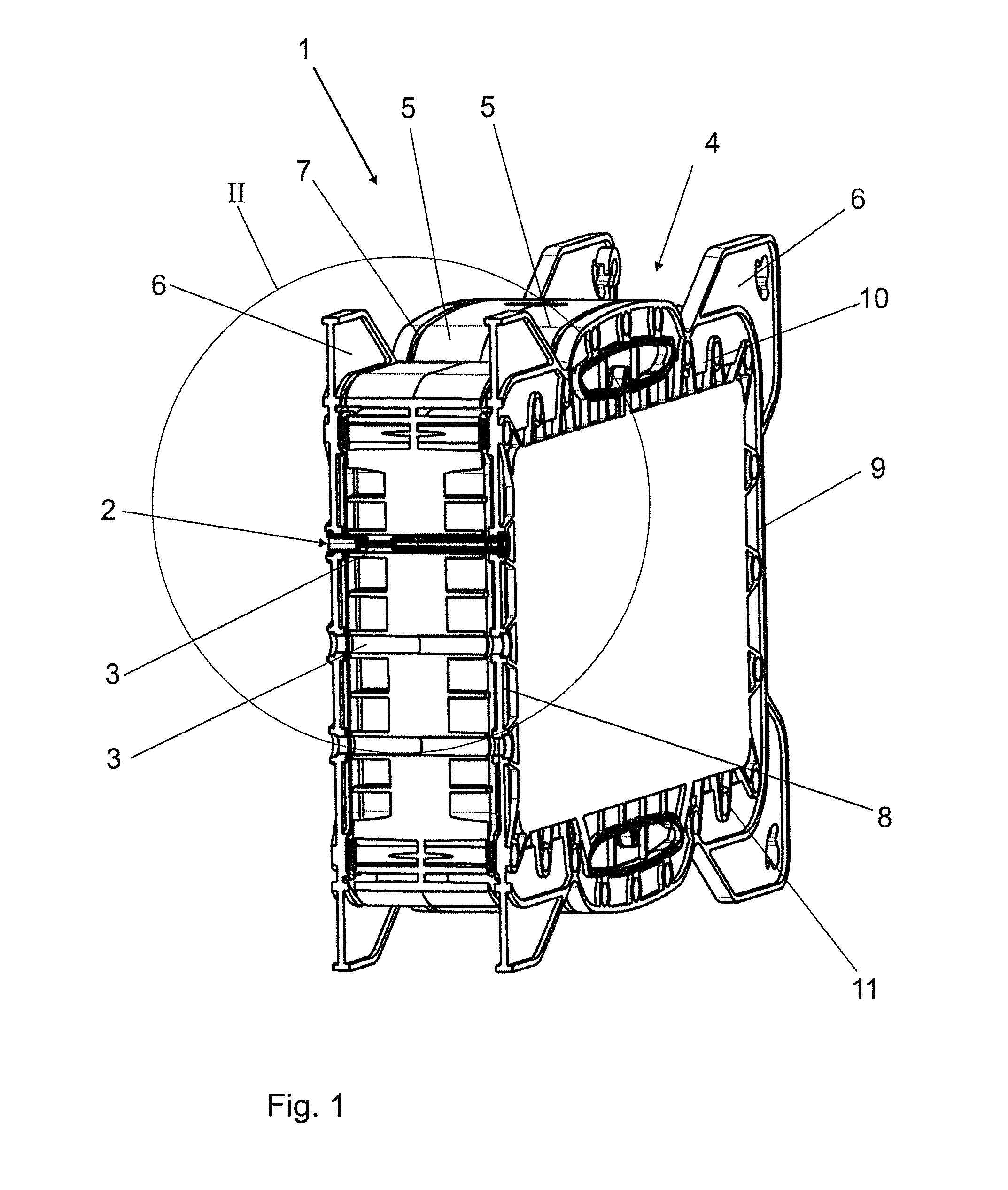 Connecting system for filter cassettes