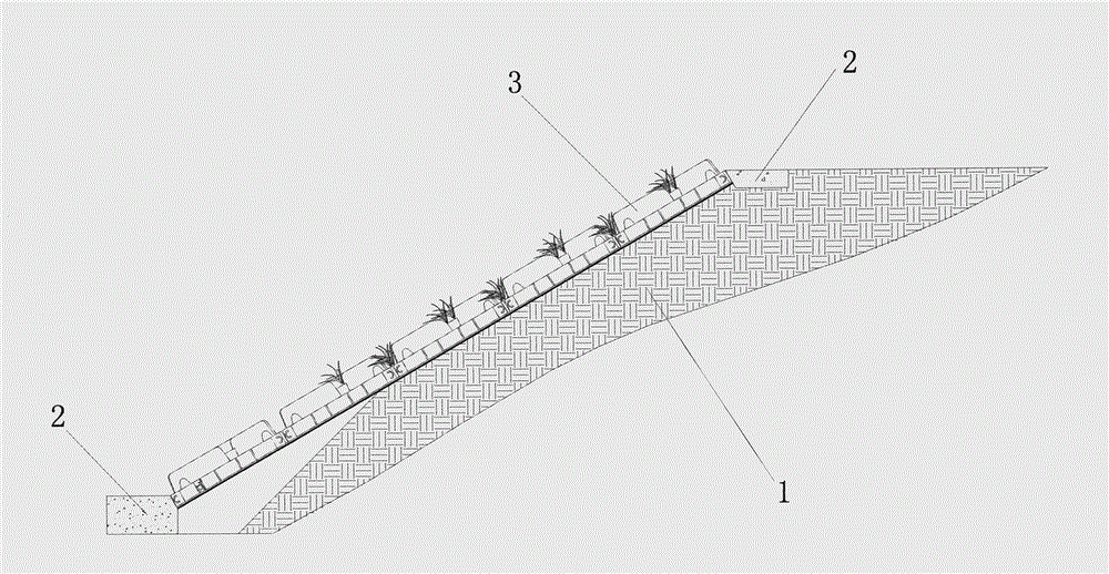 Building block structure for ecological hydraulic engineering slope protection