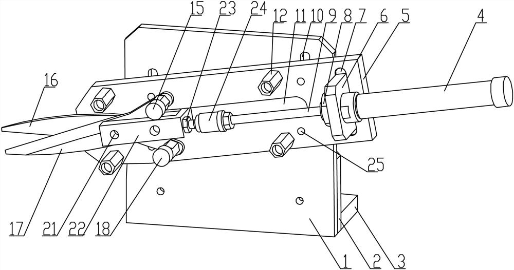 Mask ear band shearing device based on sliding groove mechanism and using method