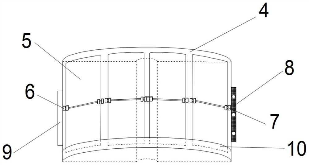 Floating type ampullaria gigas egg trapping device changing along with water level