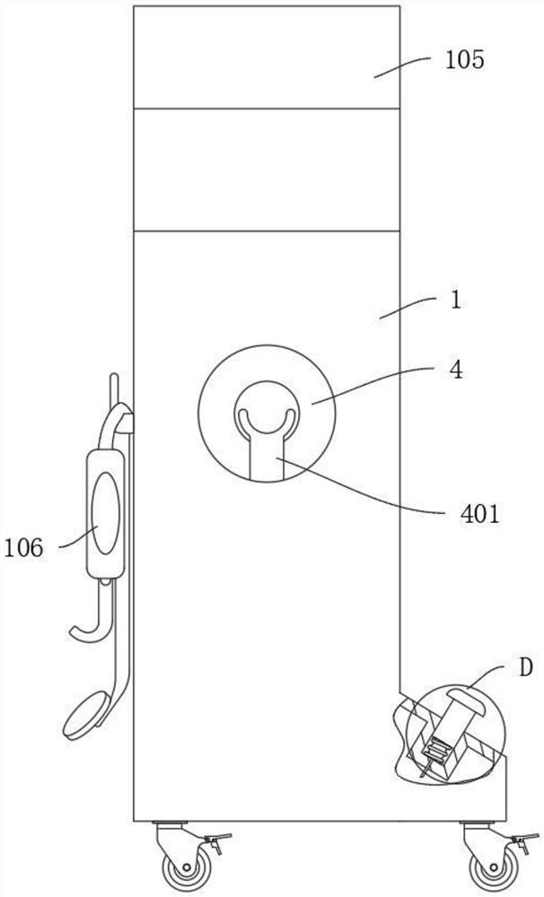 Convenient-to-use portable cleaning and spray-washing device for department of stomatology