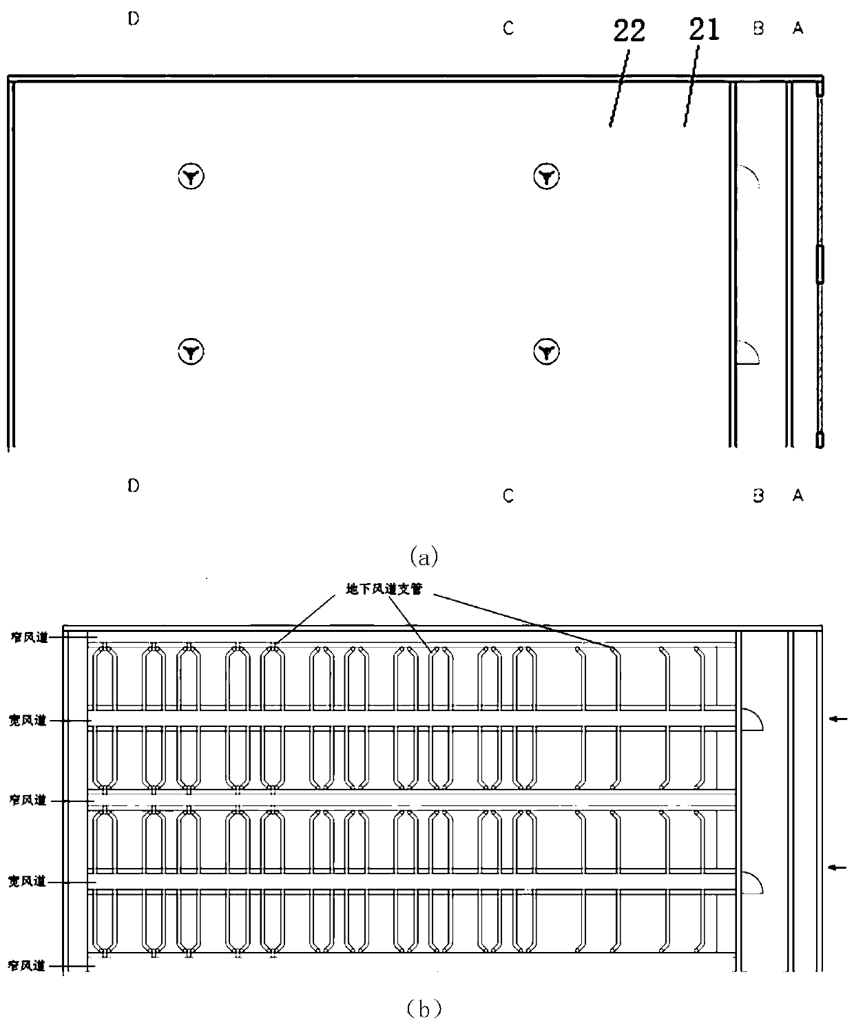 A farrowing house that meets the different environmental needs of sows and piglets and achieves precise ventilation