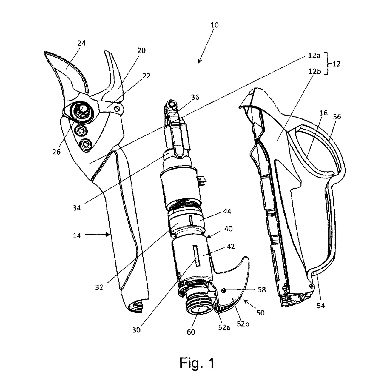 Hand-held power tool, and in particular electric pruning shears with heat sink