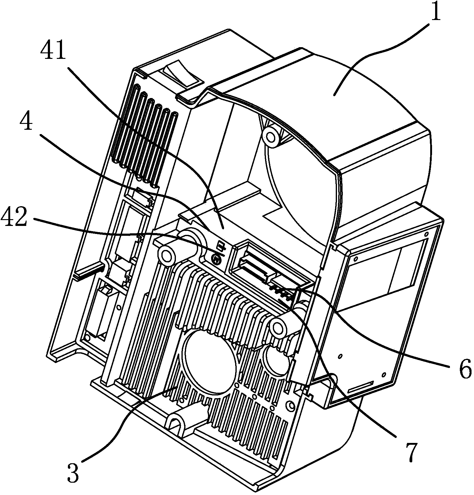 Connecting structure for motor and circuit board in flat sewing machine control device