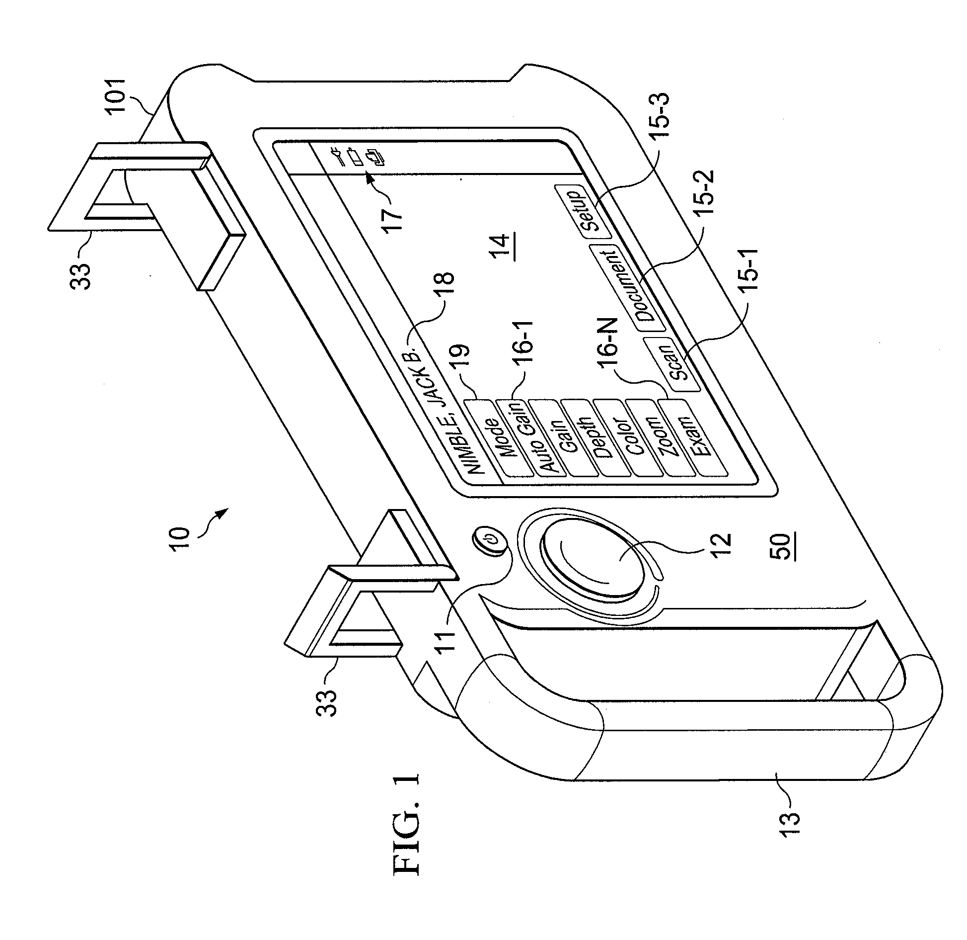 Ultrasound system having a simplified user interface