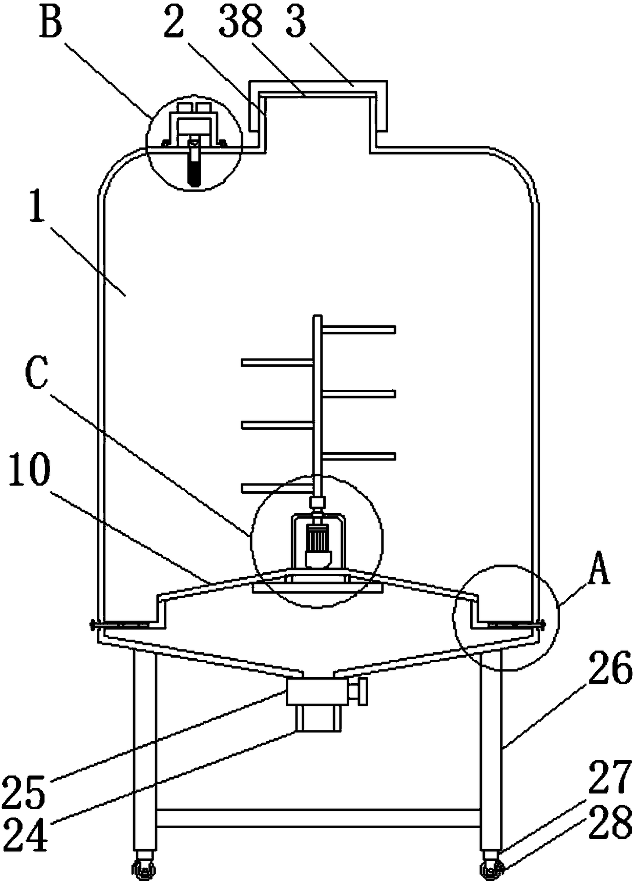 Grain storage box with moth prevention, detoxification and sterilization functions