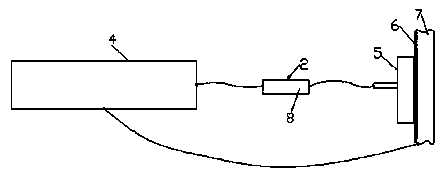 Ground wire-free non-conductive coating electric spark detection device and detection method thereof