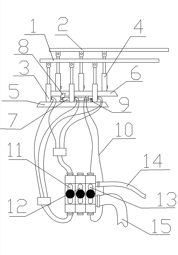 Coalface floor stepping type hydraulic supporting frame