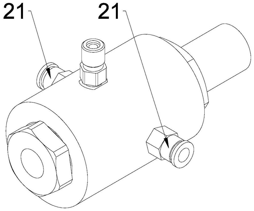 A wire derusting nozzle