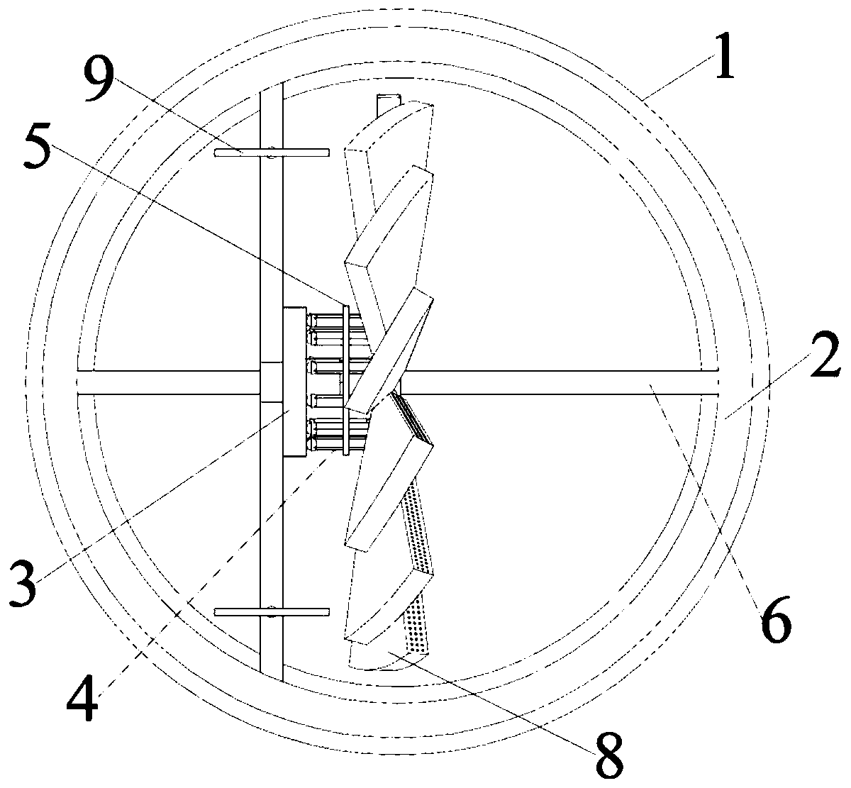 A kind of wind power pond aeration device and aeration method thereof