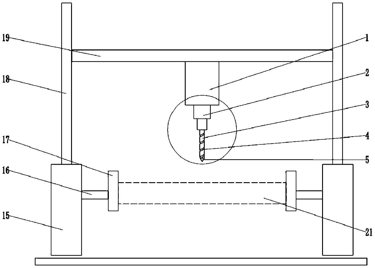 Punching process of wood tray special-shaped hole