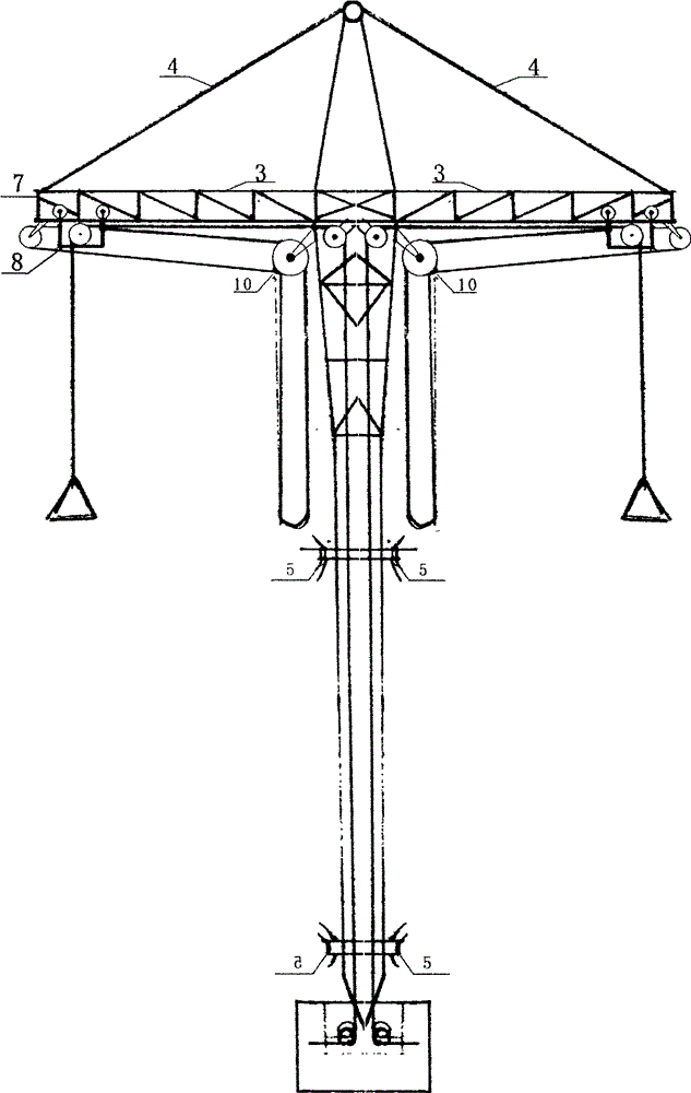 Sphere tower crane type derrick