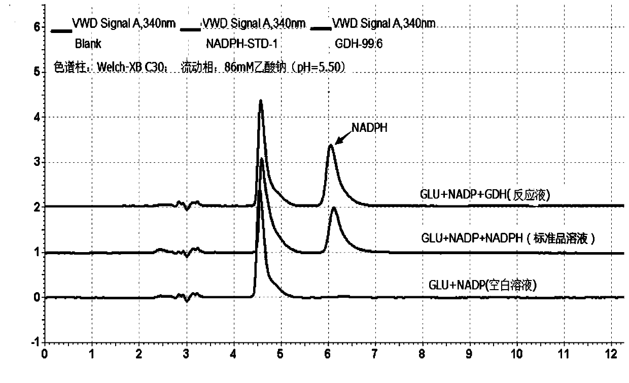 Glucose dehydrogenase enzyme activity accurate qualitative and quantitative method