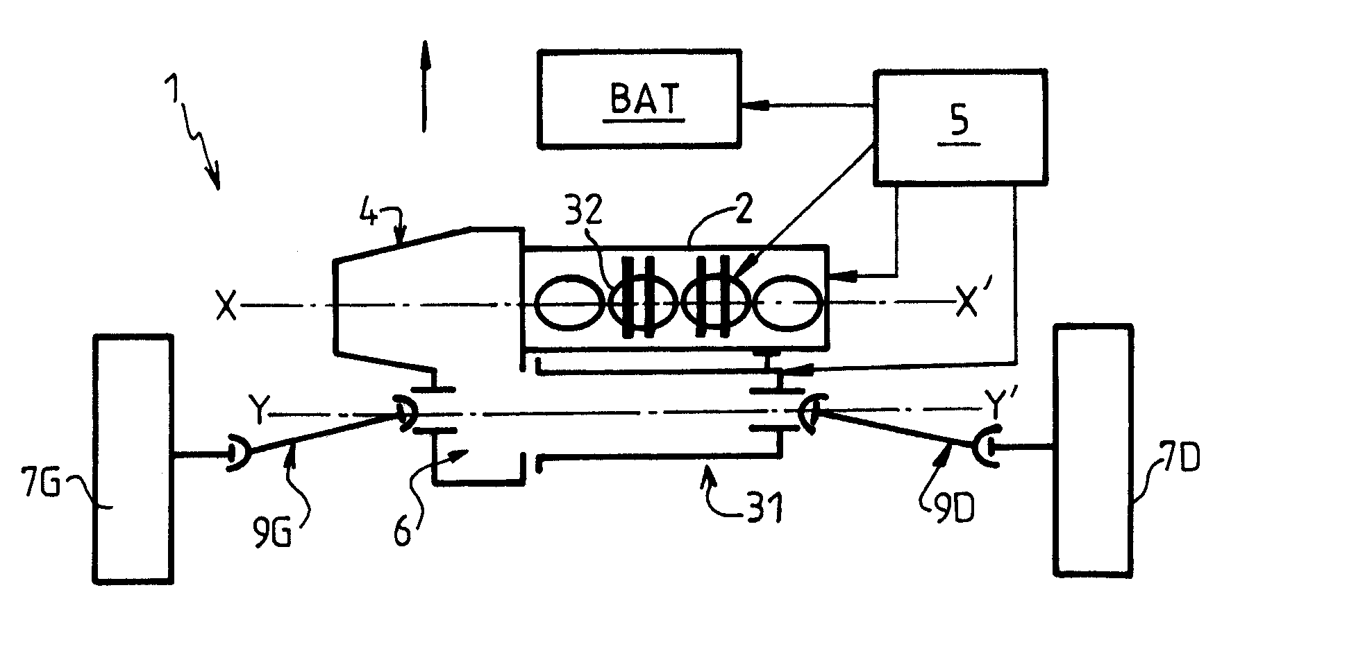 Hybrid Drive Train and Hybrid Vehicle Equipped with Same