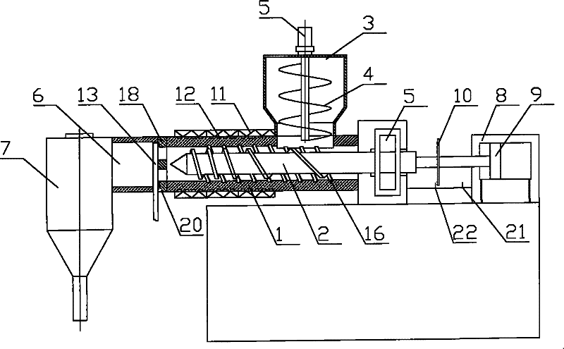 Screw rod injection type plant fibre steam blasting device and method