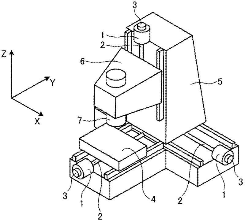 Machine motion trajectory measuring device, numerically controlled machine tool, and machine motion trajectory measuring method