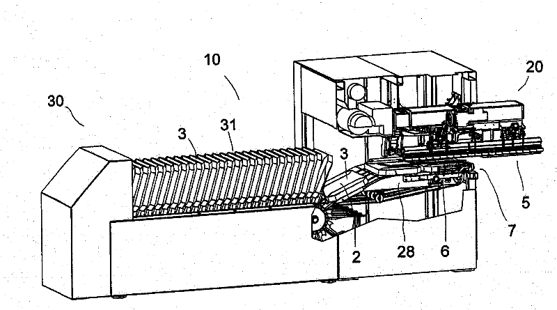 Device and method for fitting valve bags