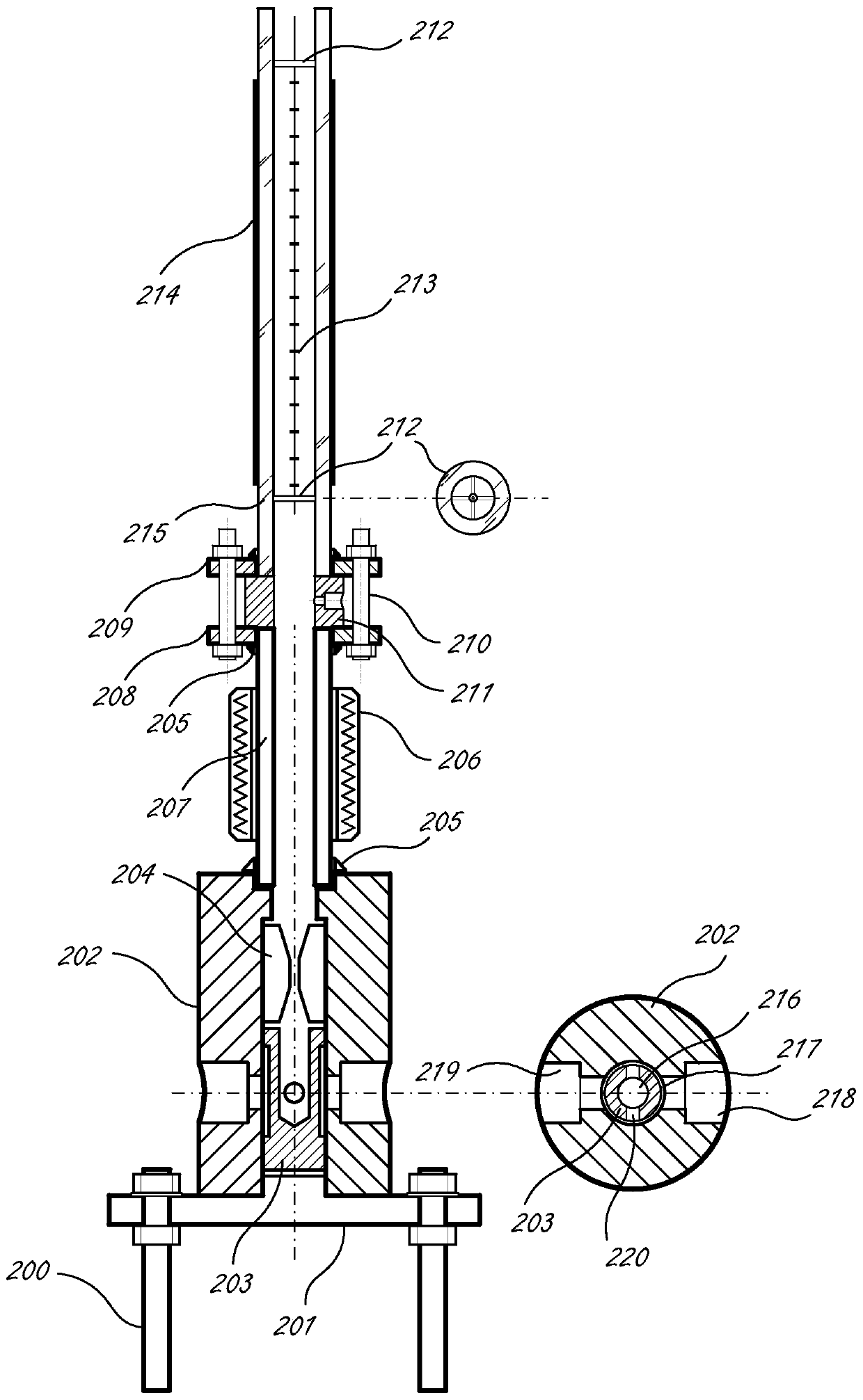 A test device and test method for widening the lower limit of flammable gas combustion under plasma combustion