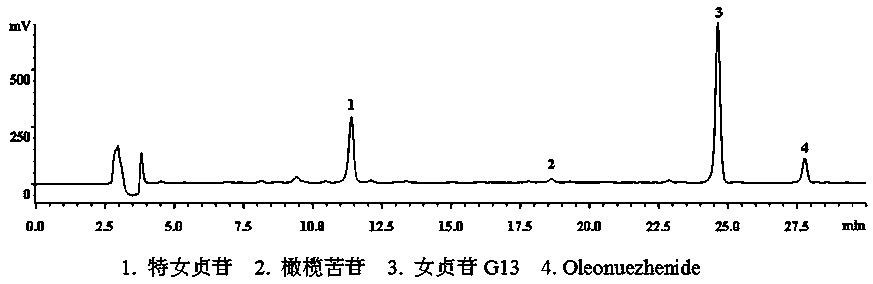 Preparation method and application of total iridoid glycoside of ligustrum lucidum ait