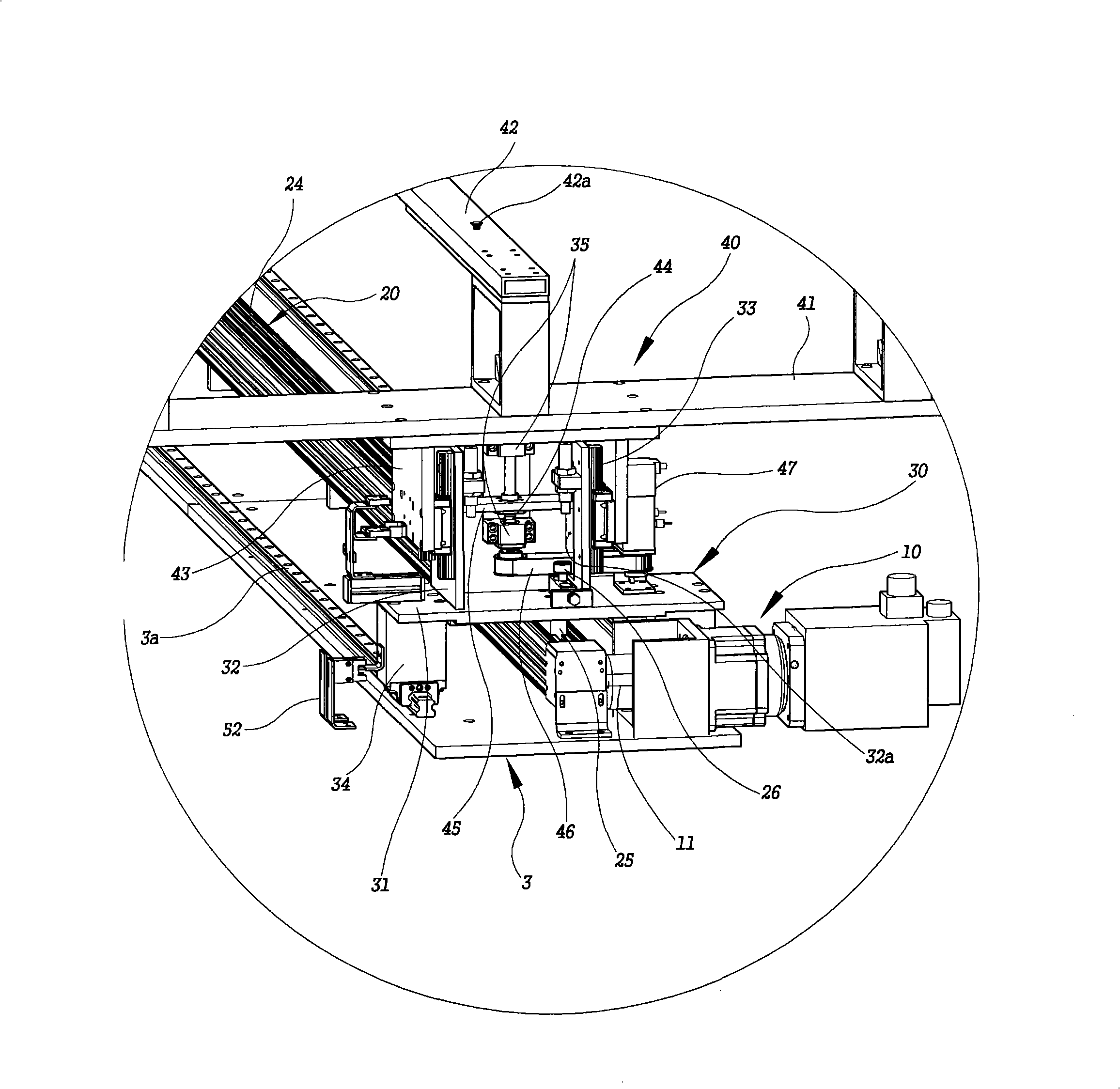 Direction converting device for flat glass