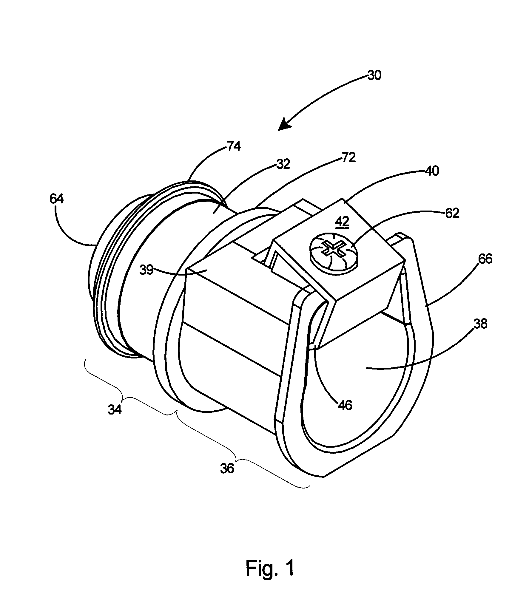 Electrical fitting for snap in connection of cables