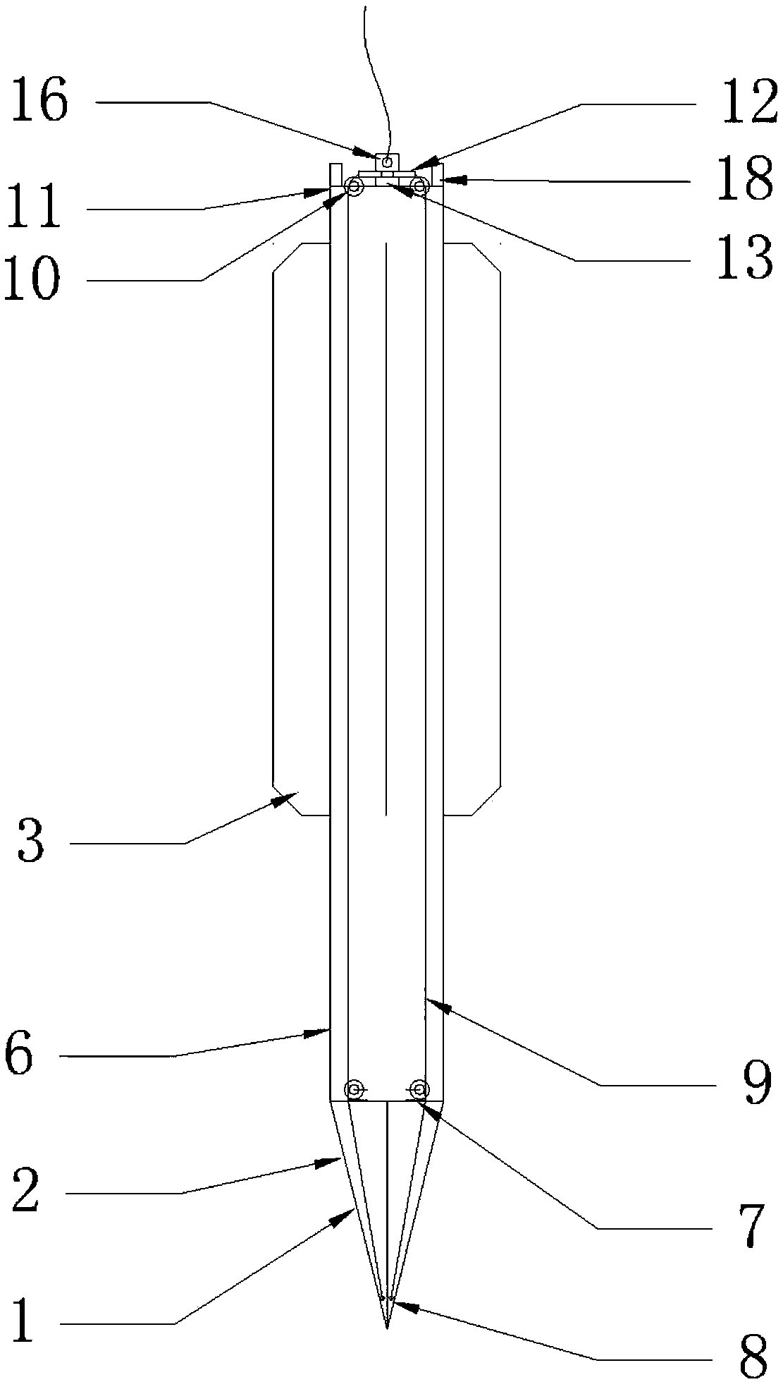 Novel torpedo anchor with expandable anchor head and installation method of novel torpedo anchor